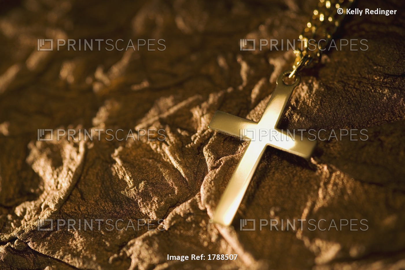 Cross On Textured Background