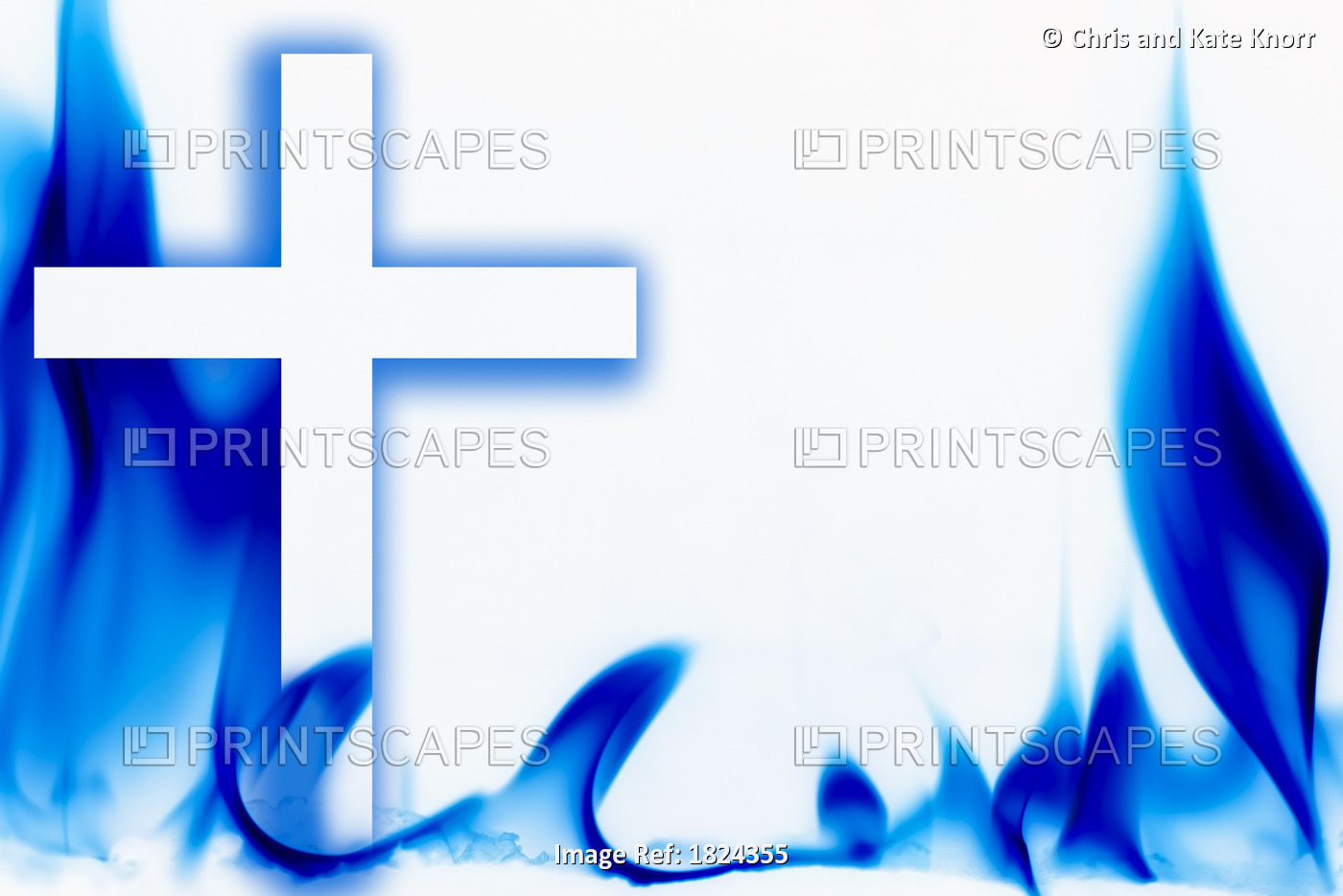 Illustration Of Fire And The Cross
