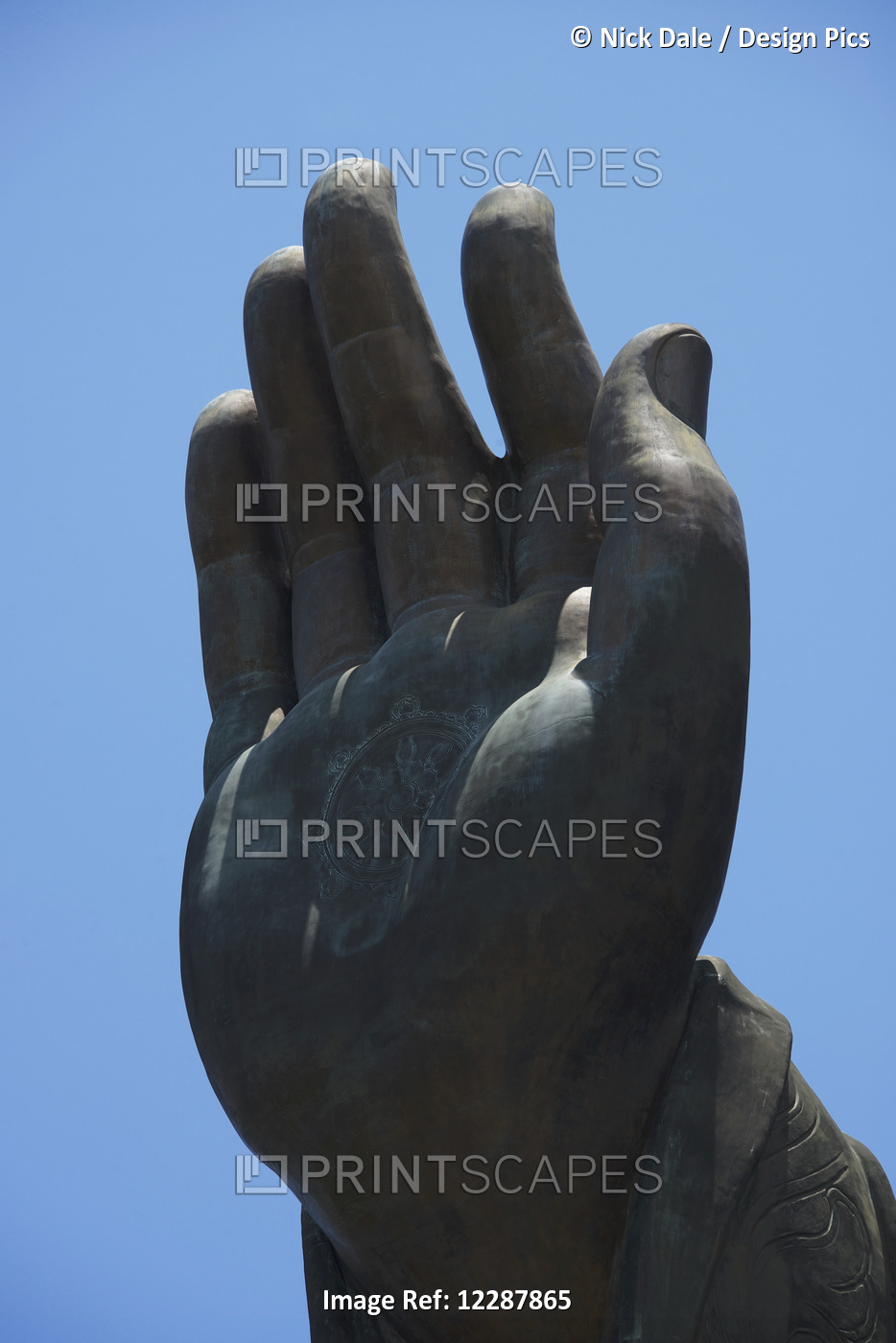 Close Up Of Big Buddha Hand; Hong Kong