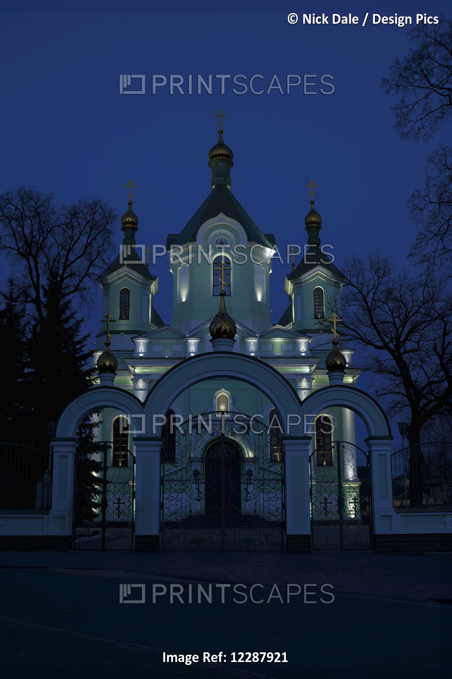 St Simeon Cathedral At Night; Brest, Belarus