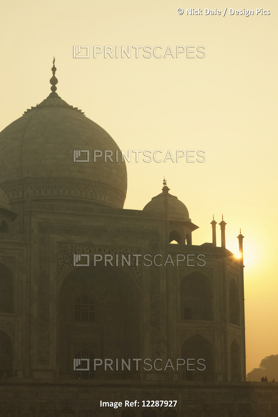 Sun Rising Over Taj Mahal; Agra, Uttar Pradesh, India