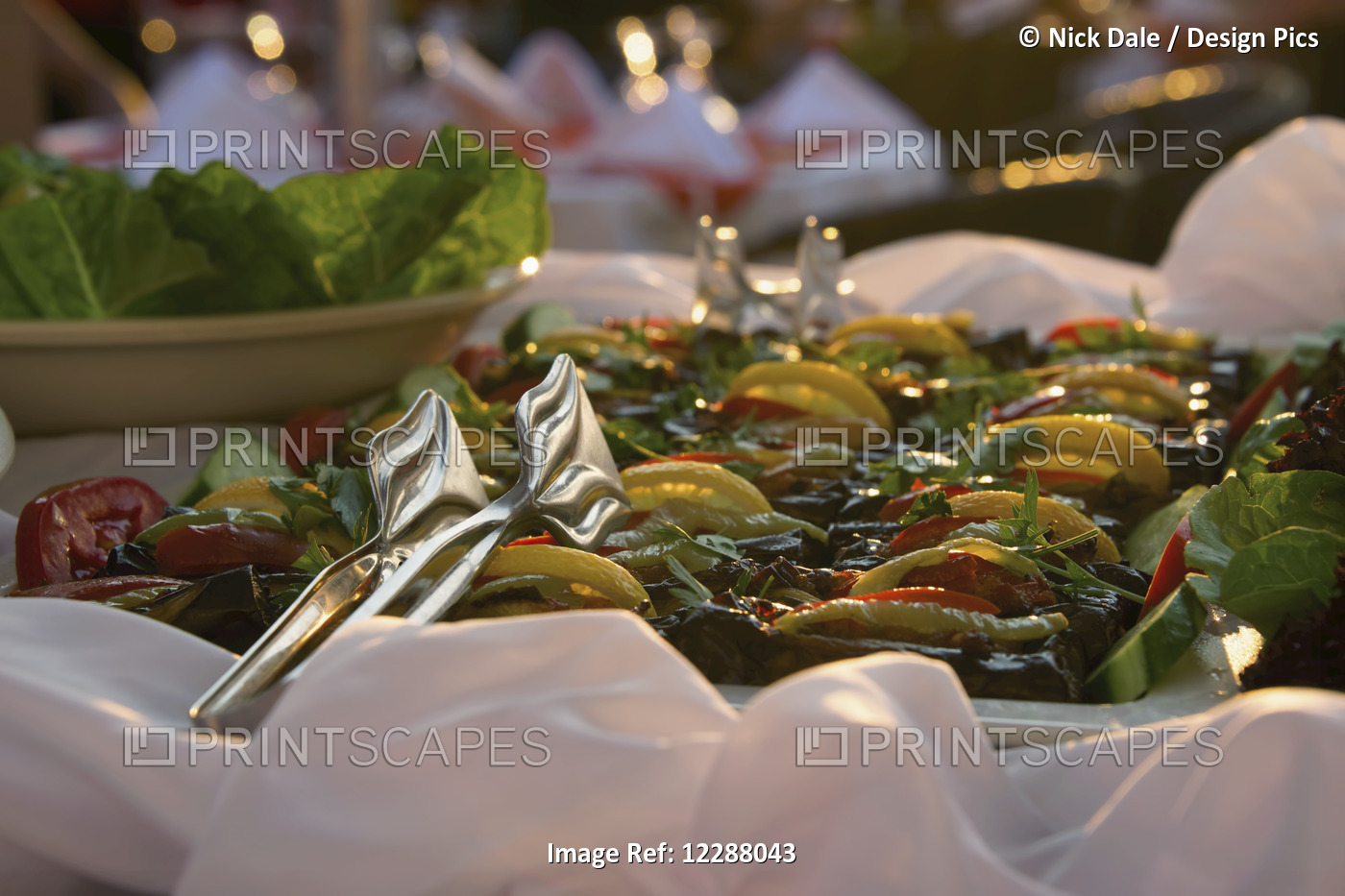 Grilled Peppers And Lemon In Restaurant Buffet; Turkey