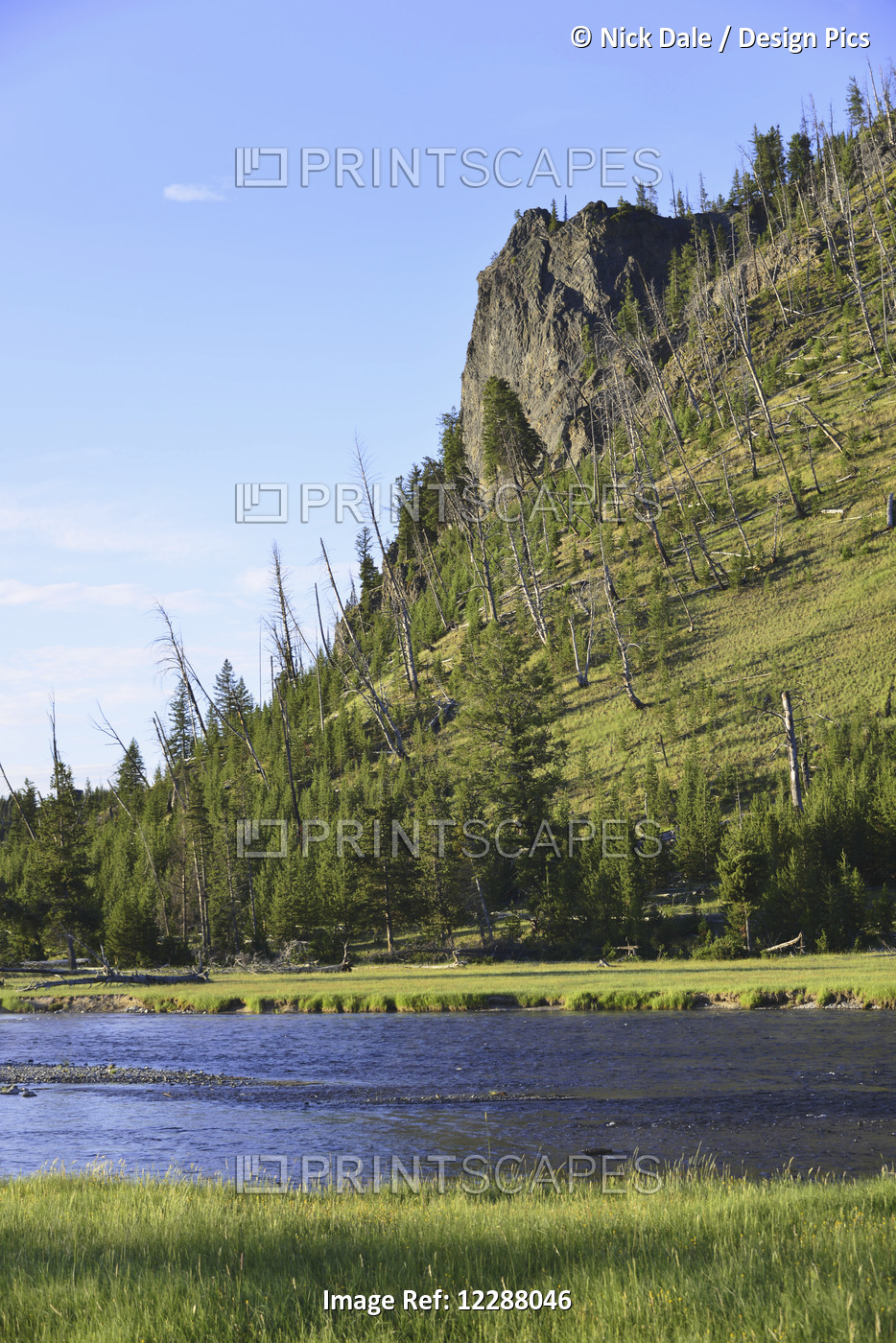 Snake River With Steep Slopes And Blue Sky; United States Of America