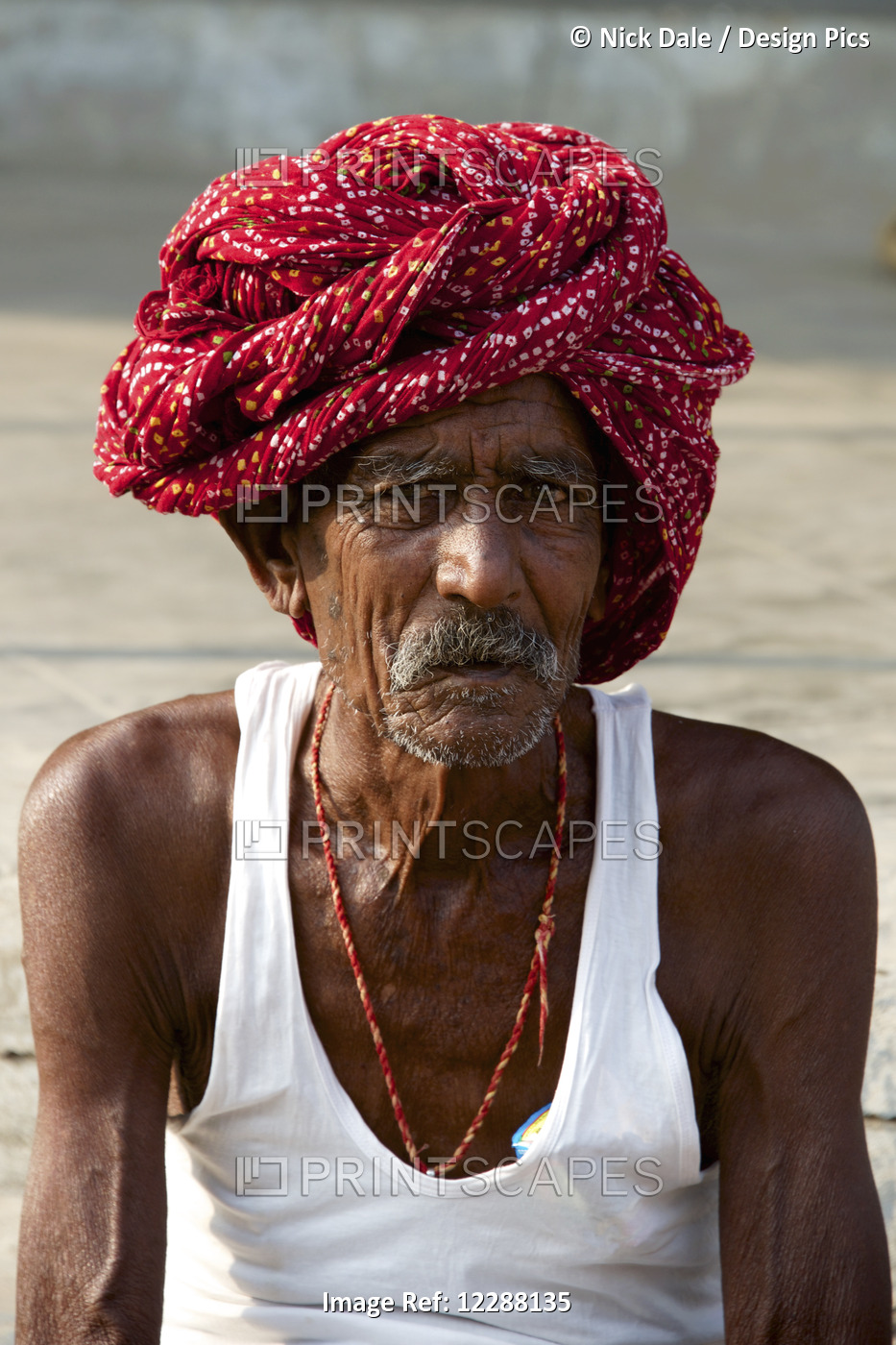 Man In Red Turban; Dharpatha Mal, Madhya Pradesh, India