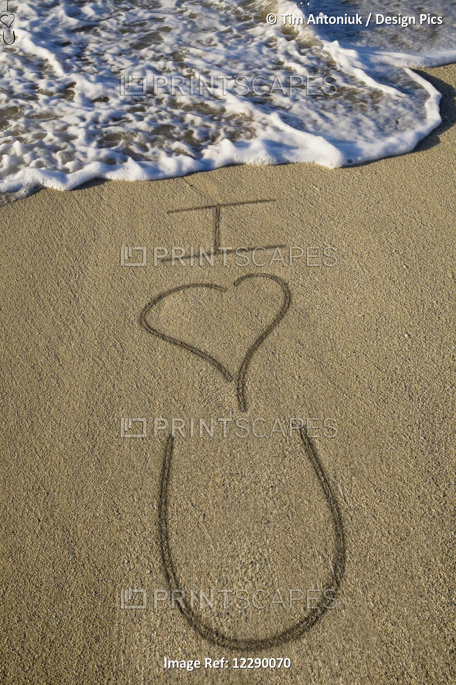 Writing In The Sand By The Surf Reading I Love You In Symbols