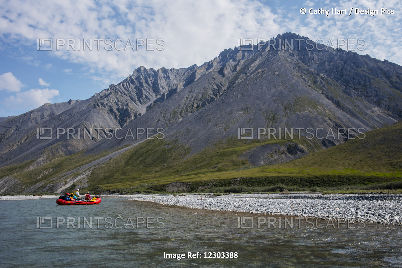 Rafting On The Marsh Fork Of The Canning River In The Arctic National Wildlife ...