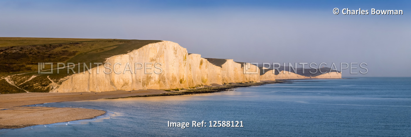 Seven Sisters, chalk cliffs in the English Channel; Sussex, England
